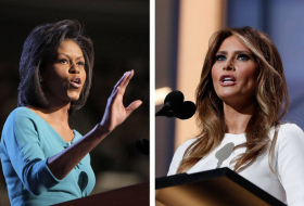 First lady Michelle Obama jokes about Melania Trump plagiarism
